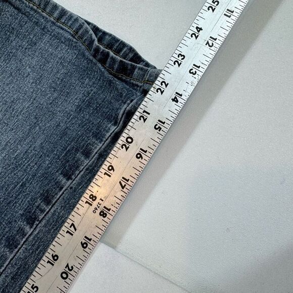 VTG Angels Jeans Womens 13 Blue Cropped y2k Low Rise No Back Pockets - Picture 2 of 10